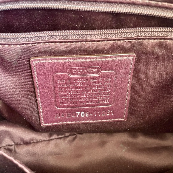 Coach Vintage | Y2k Ergo Hobo Shoulder Bag Leather, Purple (Cranberry) - Picture 5 of 5